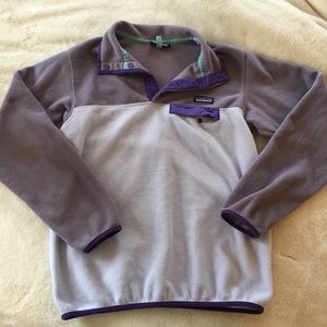[patagonia] purple synchilla fleece pullover
